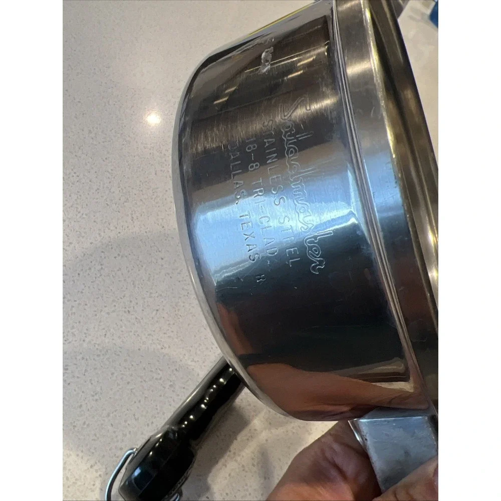 Saladmaster 18-8 Tri-clad Stainless Steel Skillet Fry Pan Set 2 Piece